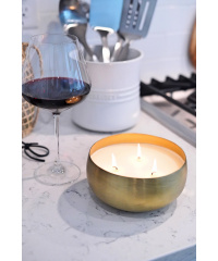 Rewined Candle Pinot Noir Large Gold Bowl Candle