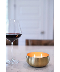 Rewined Candles Pinot Noir Small Gold Bowl Candle